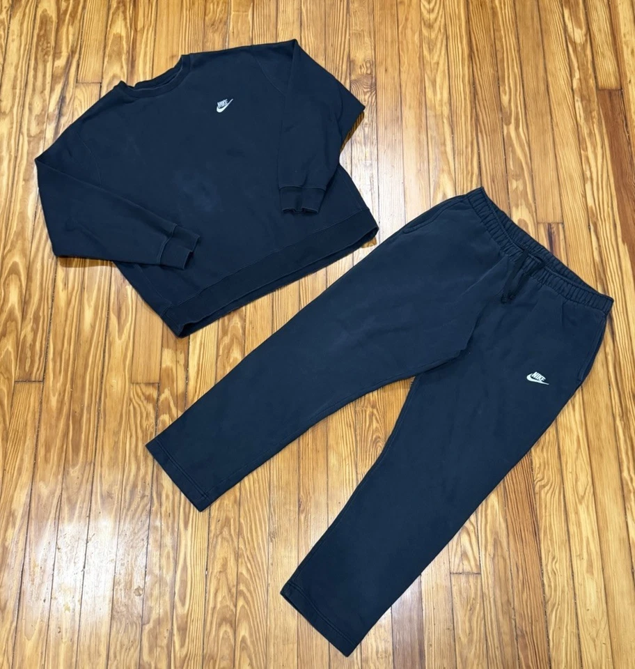 Conjunto de sudadera y pantalones Nike Sportswear Club polar negros talla XL sudadera Foto 1 de 4