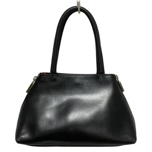 Auth FURLA - Black Leather Handbag - Picture 1 of 8
