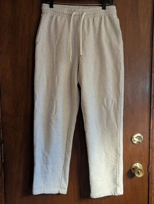 Calça de moletom masculina Tek Gear creme branco/bege perna reta cordão tamanho médio - Imagem 1 de 4