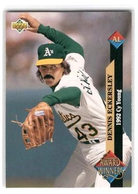 Dennis Eckersley 1993 Upper Deck Baseball #489 Oakland Athletics Foto 1 de 2