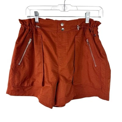 Calia Women's M Adjustable Waist Zip Pockets Rust EUC Inseam 3.25" - Image 1 of 4