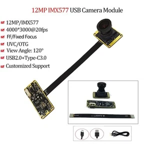 Módulo de cámara 4K 12MP IMX577 USB3.0 120° FF enfoque fijo UVC OTG cámara web FPC cable - Imagen 1 de 11