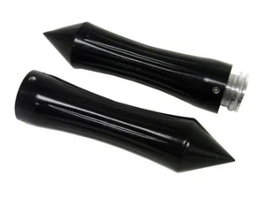 PoignéesDe 1 "Noir Pour Harley Honda Kawasaki Suzuki Yamaha VTX VT XL Café Racer - Picture 1 of 5
