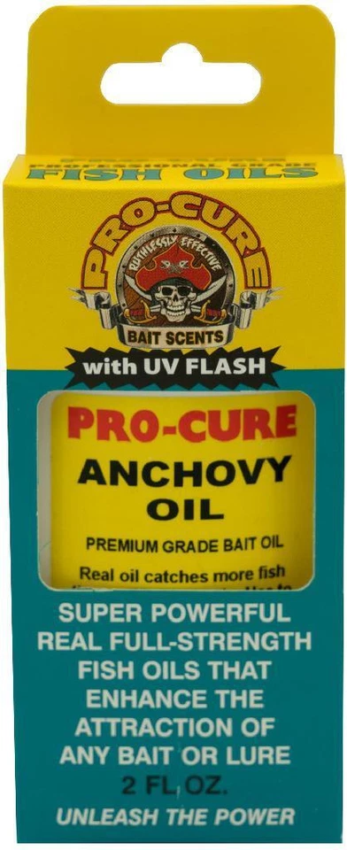 Pro-Cure Anchovy Bait Oil 2 oz Bottle Fishing Scent w/UV Flash - Image 1 of 1