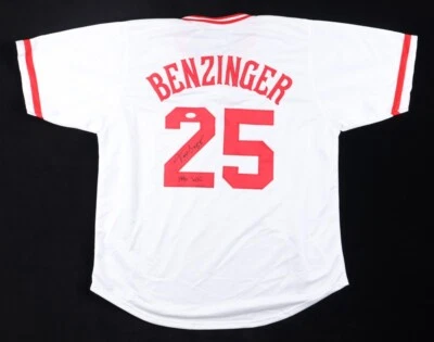Todd Benzinger Signed Cincinnati Reds Jersey Inscribed "1990 WSC" (JSA QR Code) - Image 1 of 4