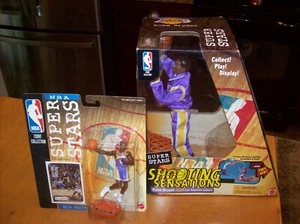 MATTEL SUPER STARS SHOOTING SENSATIONS KOBE BRYANT FIGURE & MATTEL SLU SHOWN TOO - Picture 1 of 11