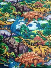 Dinosaurs Fabric 36" x 44" 100% Cotton Quilt Colorful Fabric NEW Free Shipping