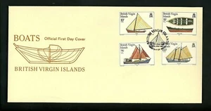 Postal History Virgin Islands FDC #480-483 Boats ships sail schooner 1984 - Picture 1 of 2