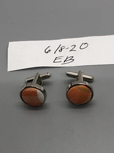 Runde Manschettenknöpfe Vintage Orange - Bild 1 von 5