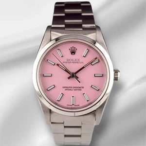Rolex 34mm Oyster Perpetual PInk Dial Stainless Steel Watch 14000 - Picture 1 of 11