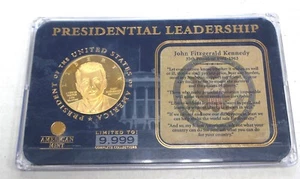 Presidential-Leadership-John-F-Kennedy-JFK-Commemorative-medal-LE - Picture 1 of 2