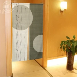 JAPANESE Noren Doorway Curtain Room Divider Blind Tapestry Double Circle Printed - Picture 1 of 6