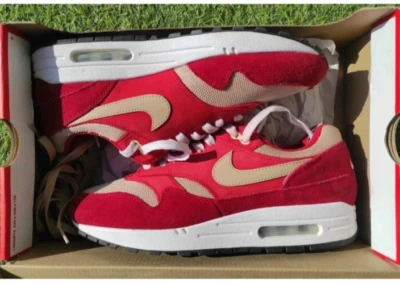 Nike Air Max 1 - Red Chilli Curry -US 8 UK7 SKU 908366 600 Premium Retro - Imagen 1 de 4