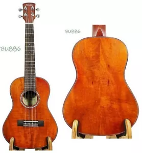 Alulu Solid Curly PQ Acacia Koa Tenor ukulele, hard case, BU886 - Picture 1 of 9