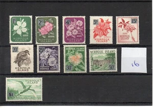 Norfolk Is. (16) 1966 Definitive - 10 values - mint - SG Cat £10 - Picture 1 of 1