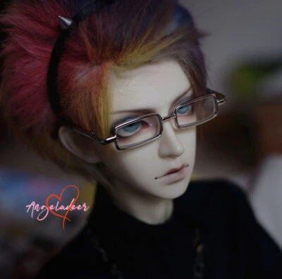 Dollmore 1/3&Uncle BJD Eyeglasses Silver Square Frame Transparent Lens Accessory - Image 1 of 4