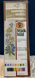 Vintage German Heinzegarn Needlepoint Kit Floral Stick bild 9 x 30cm - Picture 1 of 5