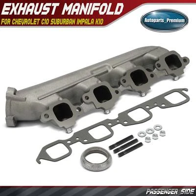 Right Exhaust Manifold with Gasket for Chevrolet C10 Suburban Impala K10 Pickup - Image 1 of 4