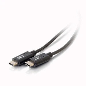 USB-C 2.0 Male to Male Cable (3A) [3ft (0.9m)-6ft (1.8m)]-C2G - Picture 1 of 8