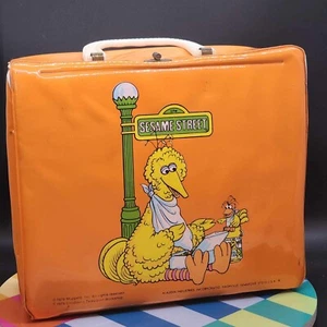 ORIGINAL Vintage Vinyl 1979 Aladdin Sesame Street Plastic Lunch Box - Picture 1 of 11