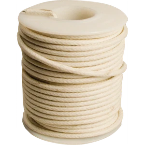 Wire, 20 AWG Solid Core, Lacquered Cloth Cover, 600V, White, Length: 25 feet - Picture 1 of 1