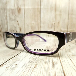 Marche Braun Blau Lagenlook Brille Brillengestell - H-8002 C1 50-16-135 Italy Design - Bild 1 von 23