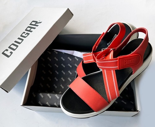 PUMA Sandali Cougar Hibiscus Coral nuovi con scatola taglia 10 colore raro abbigliamento resort solo $ 10 99!