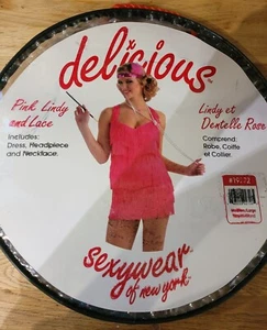 Sexy Wear Of New York Pink Lindy And Lace Halloween Costume Size M/L - Picture 1 of 5