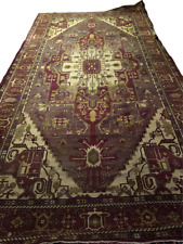 Agra Over-Sized Handmade Antique Medallion rug, Red Ivory Purple - 12'0" x 23'4"