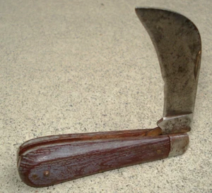 Vintage M Klein & Sons Tools Hawkbill Folding Knife Engraved Chicago USA - Picture 1 of 6