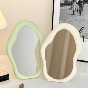 Irregular Cloud Shaped Makeup Mirror โ Cream Style Vanity Desk/Wall Decor Mirror - Picture 1 of 11