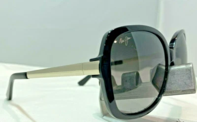 GAFAS DE SOL POLARIZADAS MAUI JIM MELIKA MJ 760-02 NEGRAS BRILLANTES PLATEADAS CON GRIS NUEVAS Foto 1 de 4