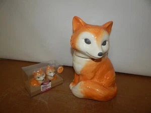 New Better Homes Heritage Collection Forest Fox Cookie Jar & Salt Pepper Shaker - Picture 1 of 11