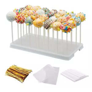 28 Holes Cake Pop Stand for Cake Pops Lollipop Hold Stand Cake Pop Display Ho... - Picture 1 of 7