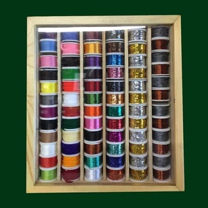 72 Grandes Bobine de Fil, Soie, Tinsel, Câbler et Laine, Multicolore - Photo 1/1