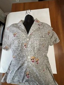 Vintage Men’s SS Shirt Daniel Axel Button Up Size Lg ‘Faces Wearing Sunglasses’ - Picture 1 of 9