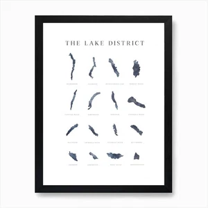 Lakes Of The Lake District Art Prin Framed Wall Art Poster Canvas Print Picture - Picture 1 of 4