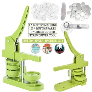 25/32/37/44/58MM DIY Manual Badge Pin Button Maker Badges Making Machine Set New - Picture 1 of 26