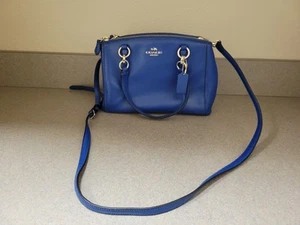 Coach Mini Christie Schulter Caryall Luxus Designer blau Leder Handtasche Handtasche - Bild 1 von 22