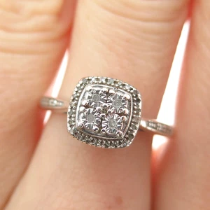 Anillo de compromiso de moissanita real de corte redondo de 1 quilate en... - Imagen 1 de 4
