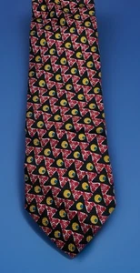 New Red Vintage Basic Elements Eyes With Triangles Pattern Silk Tie Necktie - Picture 1 of 4