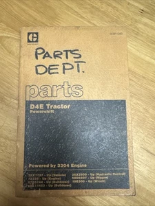 Manual de piezas de tractor Caterpillar D4E - Imagen 1 de 16
