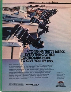 Anuncio de revista - 1973 - fuerabordas Mercury - Fond du Lac, WI - Imagen 1 de 1