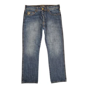 Lois Marvin 109 Men's Jeans Navy Denim Straight Leg Trousers Button Fly W33 L30 - Picture 1 of 16