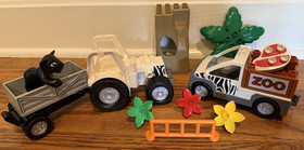 Lego Duplo 4971 Town Zoo Vehicles Tractor Trailer Truck Panther Meat Parts Set