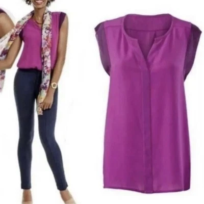 Blusa sin mangas CAbi Campo Magenta para mujer Foto 1 de 4