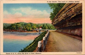 In The Ozarks The Land Of A Million Smiles Scenic US 71 Along Elk River At Noel - Picture 1 of 4