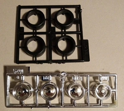 Tires And Rims For A Testors Quickbuilders Chezoom By Boyd Plastic Model! - Image 1 of 4