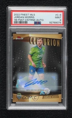 2022 Finest MLS 1998 Topps Centurion /50 Jordan Morris #C-8 PSA 9 MINT Auto - Image 1 of 2