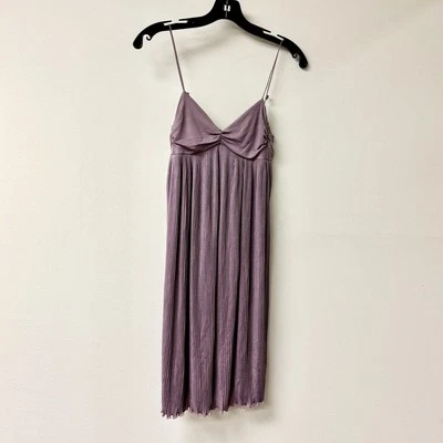 Vestido midi plisado sin mangas con cuello en V púrpura Patrizia Pepe Sera para mujer 1/S Foto 1 de 4